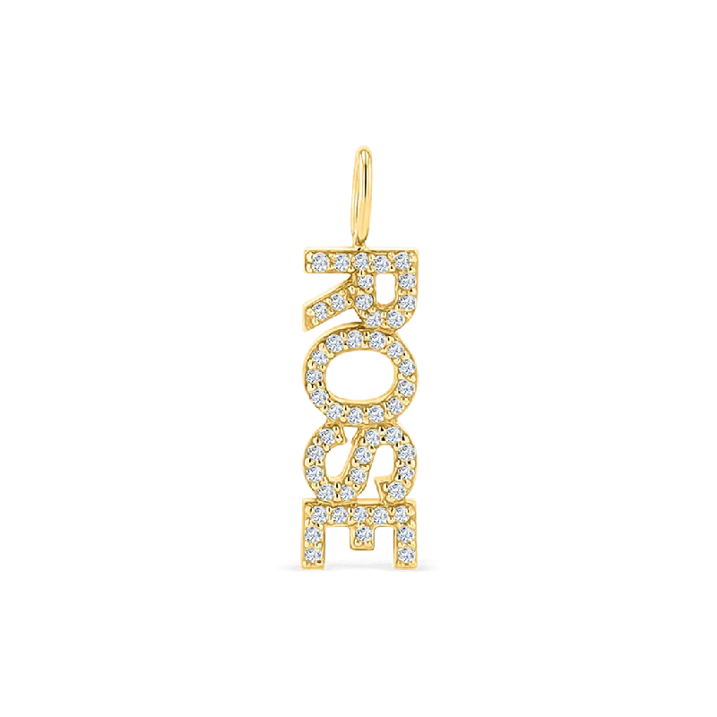 Shop Classic Women's  Necklaces & Pendants with a Modern Twist-Vertical Diamond Name Charm