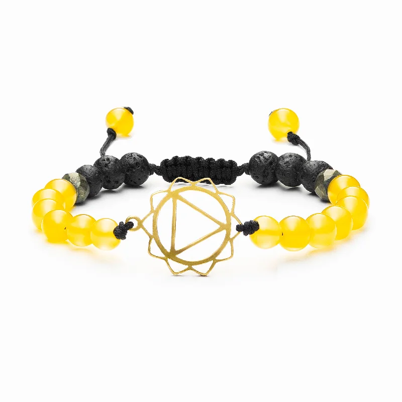 Designer Wedding Bangles for Women-Solar Plexus Chakra Diffuser Bracelet