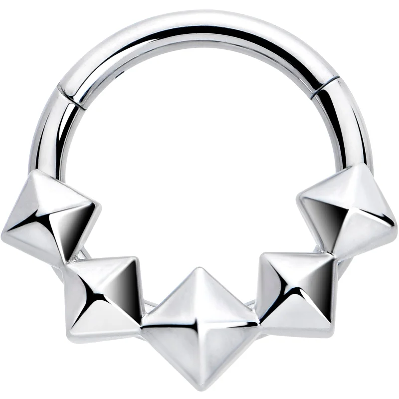 Beautiful Nose Rings with Unique Charms -16 Gauge 5/16 3D Punk Style Hinged Segment Ring Beautiful Nose Rings with Unique Charms -16 Gauge 5/16 3D Punk Style Hinged Segment Ring