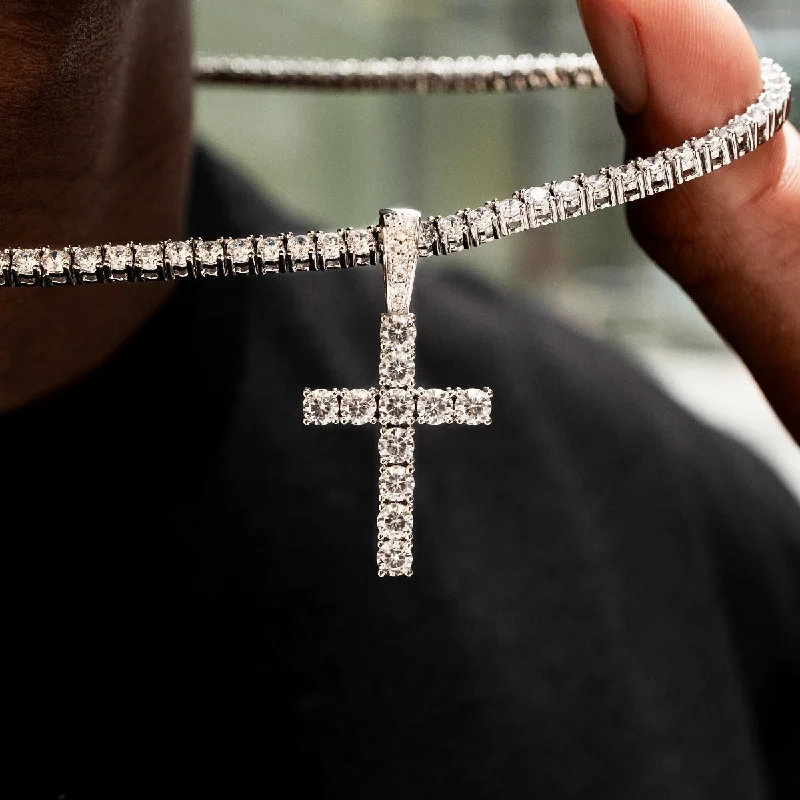 Exclusive Men's Necklaces & Pendants for the Modern Gentleman-Diamond Cross in White Gold Exclusive Men's Necklaces & Pendants for the Modern Gentleman-Diamond Cross in White Gold