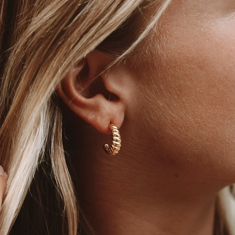 Women's Earrings – Elegant Designs for Every Personality--Croissant Hoop Earrings