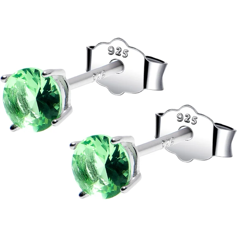 Women's Earrings – Elegant Designs for Every Personality--4mm CZ 925 Sterling Silver August Birthstone Stud Earrings Women's Earrings – Elegant Designs for Every Personality--4mm CZ 925 Sterling Silver August Birthstone Stud Earrings