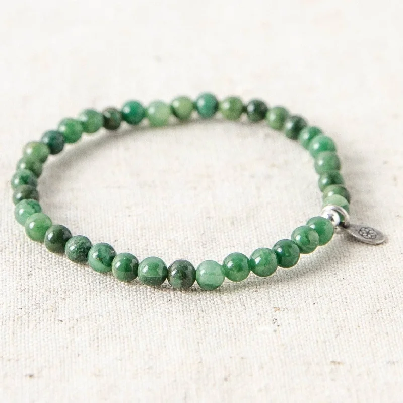 Boho Style Bangles for Women-African Jade Energy Bracelet