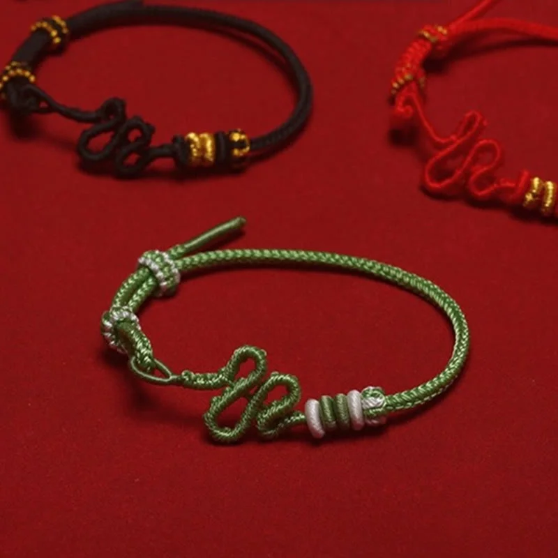 Black Bracelets for Men-Buddha Stones Red String Snake Knot Year Of The Snake Protection Braided Bracelet Black Bracelets for Men-Buddha Stones Red String Snake Knot Year Of The Snake Protection Braided Bracelet
