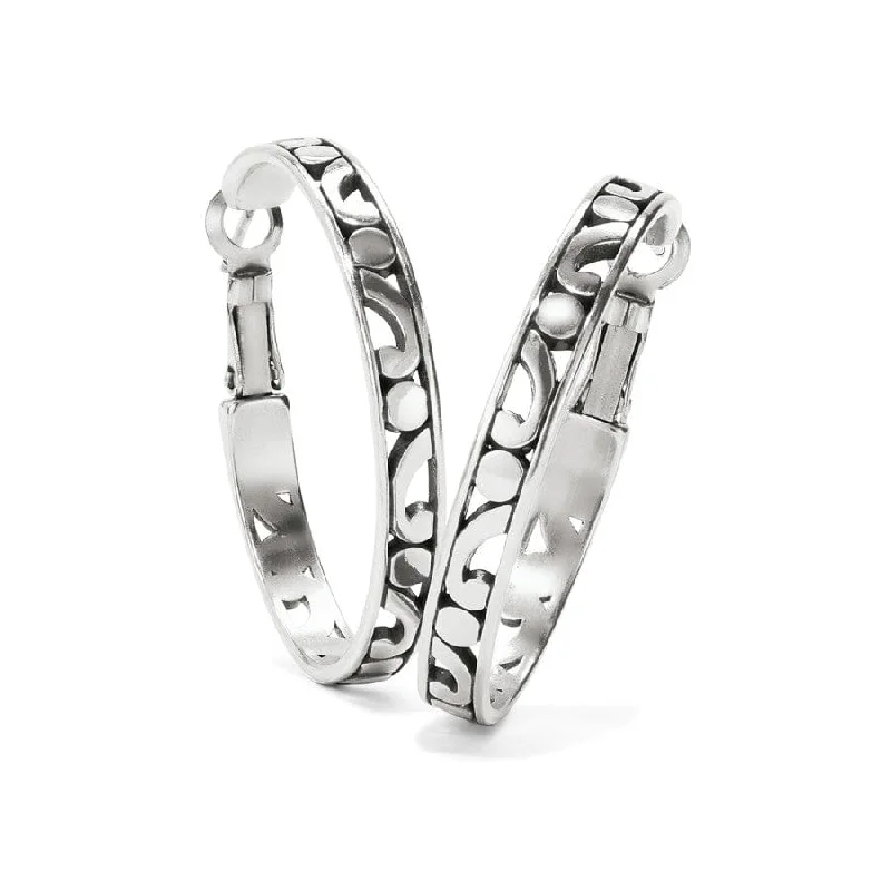 Women's Earrings – Elegant Designs for Every Personality--Contempo Medium Hoop Earrings