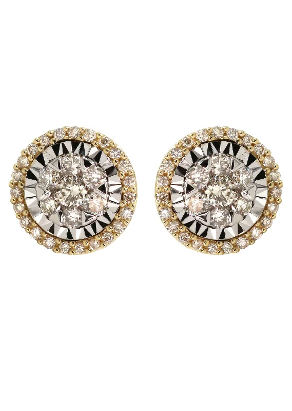 Shop Durable Men's Earrings for Everyday Wear-14K Yellow Gold Diamond Earrings For Men | 0.39 Carats | 2.14 Grams Shop Durable Men's Earrings for Everyday Wear-14K Yellow Gold Diamond Earrings For Men | 0.39 Carats | 2.14 Grams