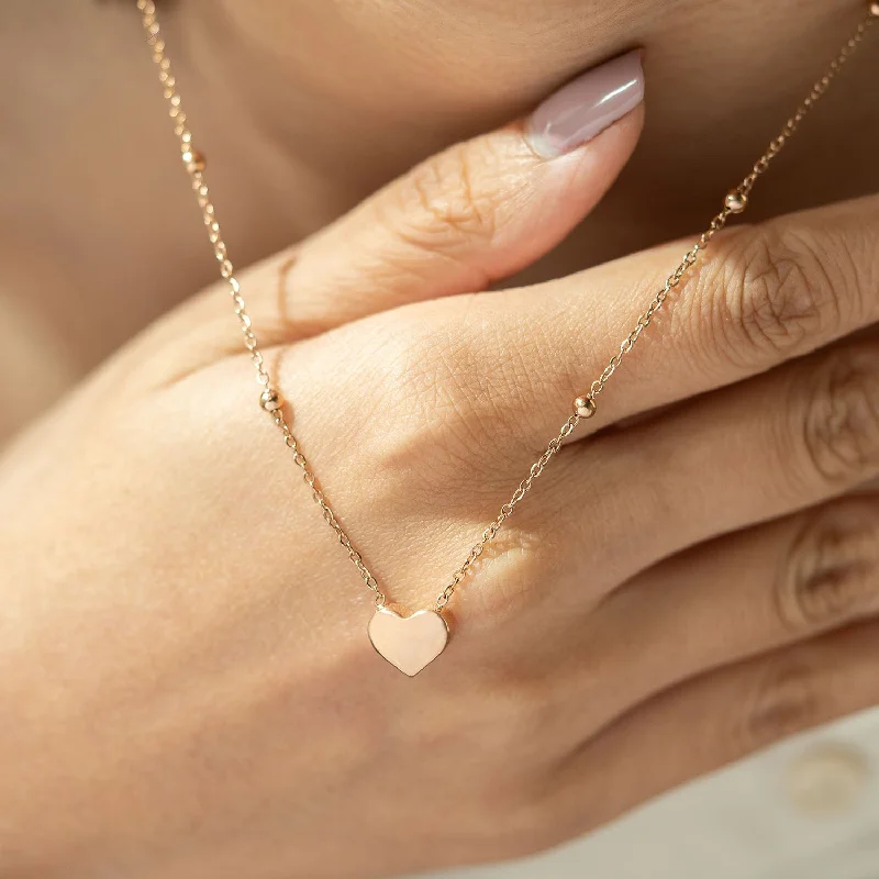 Thin Silver Bangles for Women-Rose Gold Paris Heart Reversible Necklace