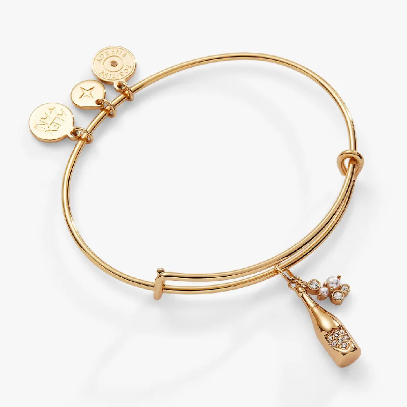Women's Bangles with Subtle Engraving-Champagne Bangle