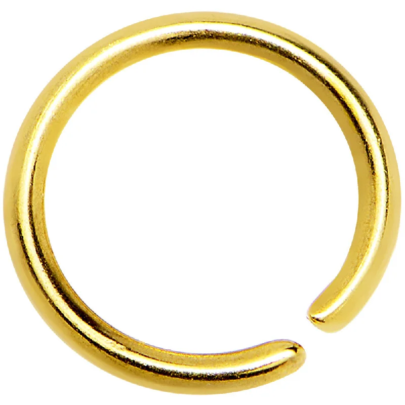 Nose Rings for Urban Look -20 Gauge 1/4 Gold IP Annealed Steel Seamless Circular Ring Nose Rings for Urban Look -20 Gauge 1/4 Gold IP Annealed Steel Seamless Circular Ring
