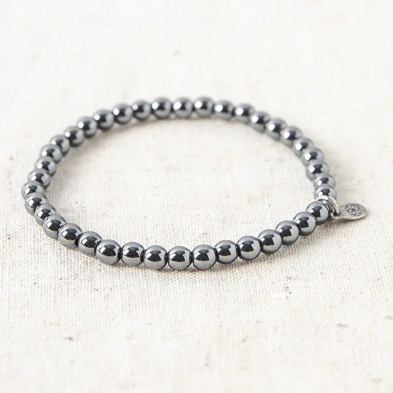 Women's Bangles for Evening Wear-Hematite Energy Bracelet