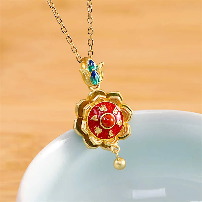 Shop Classic Women's Necklaces & Pendants with a Modern Twist-Buddha Stones 925 Sterling Silver Tibet Lotus Prayer Wheel Red Agate Enlightenment Necklace Pendant Shop Classic Women's Necklaces & Pendants with a Modern Twist-Buddha Stones 925 Sterling Silver Tibet Lotus Prayer Wheel Red Agate Enlightenment Necklace Pendant
