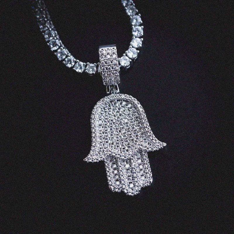 Exclusive Men's Necklaces & Pendants for the Modern Gentleman-Hamsah Pendant in White Gold Exclusive Men's Necklaces & Pendants for the Modern Gentleman-Hamsah Pendant in White Gold