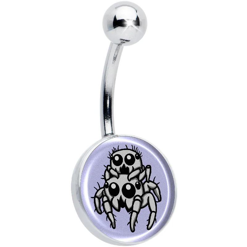 Belly Rings with Custom Features for Personalized Style -Leaping Leapfrog Spiders Belly Ring Belly Rings with Custom Features for Personalized Style -Leaping Leapfrog Spiders Belly Ring