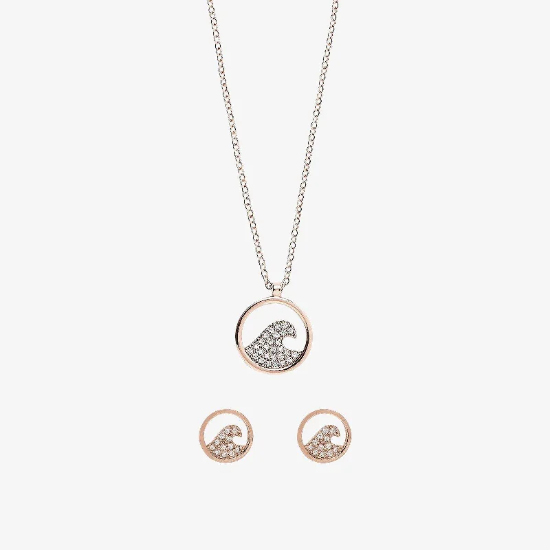 Women's Earrings – Elegant Designs for Every Personality--Pave Wave Necklace & Earring Set Women's Earrings – Elegant Designs for Every Personality--Pave Wave Necklace & Earring Set