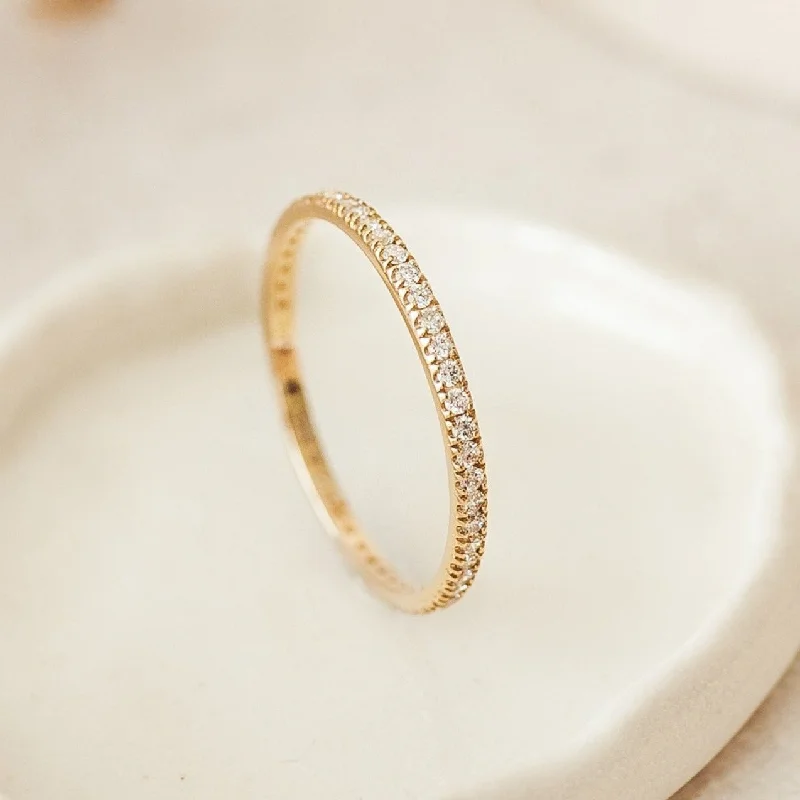 Chic Women's Rings for Fashion-Forward Looks-Diamond Eternity Ring
