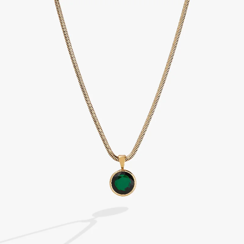 Shop Classic Women's Necklaces & Pendants with a Modern Twist-Emerald Crystal Necklace Shop Classic Women's Necklaces & Pendants with a Modern Twist-Emerald Crystal Necklace