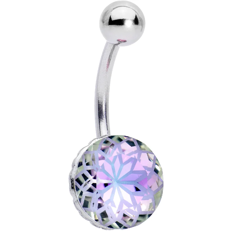 Belly Rings with Vibrant Stones for Stunning Effect -Aurora Gem Stylish Elegance Mandala Flower Belly Ring Belly Rings with Vibrant Stones for Stunning Effect -Aurora Gem Stylish Elegance Mandala Flower Belly Ring