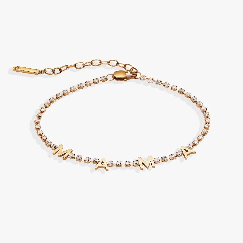 Artistic Bangles for Women-“Mama” Tennis Bracelet