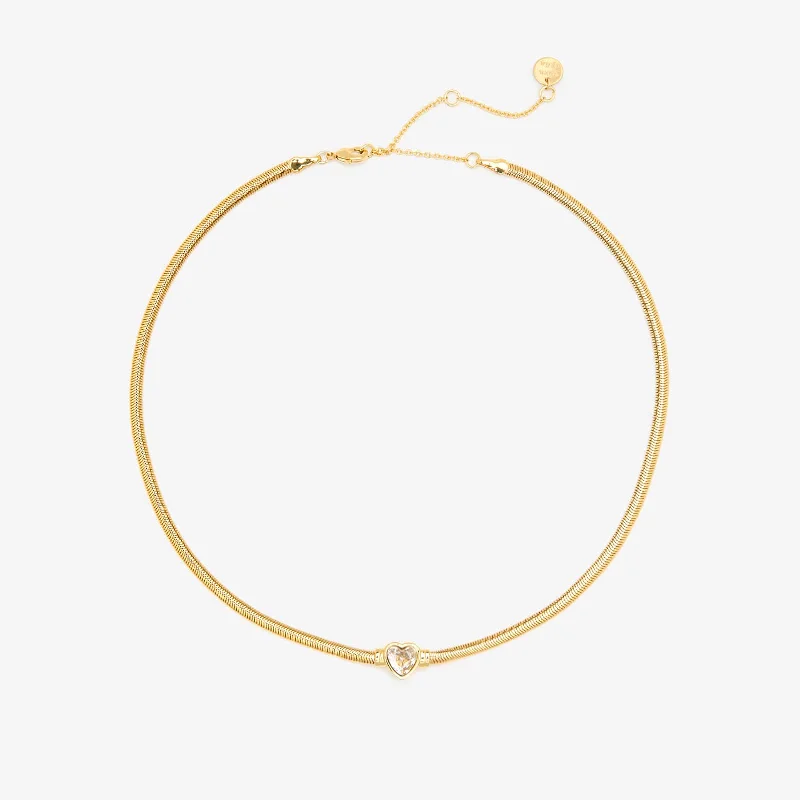 Shop Classic Women's  Necklaces & Pendants with a Modern Twist-Rhinestone Heart Choker