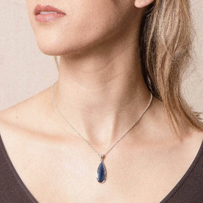 Shop Classic Women's Necklaces & Pendants with a Modern Twist-Blue Kyanite Teardrop Pendant Shop Classic Women's Necklaces & Pendants with a Modern Twist-Blue Kyanite Teardrop Pendant