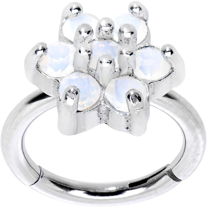 Comfortable Lip Rings for Fashionable Look16 Gauge 5/16 Clear CZ Gem Hinged Segment Ring Comfortable Lip Rings for Fashionable Look16 Gauge 5/16 Clear CZ Gem Hinged Segment Ring