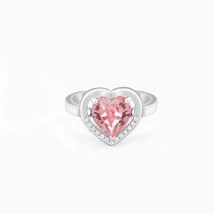 Chic Women's Rings for Fashion-Forward Looks-Silver Valentine Ring