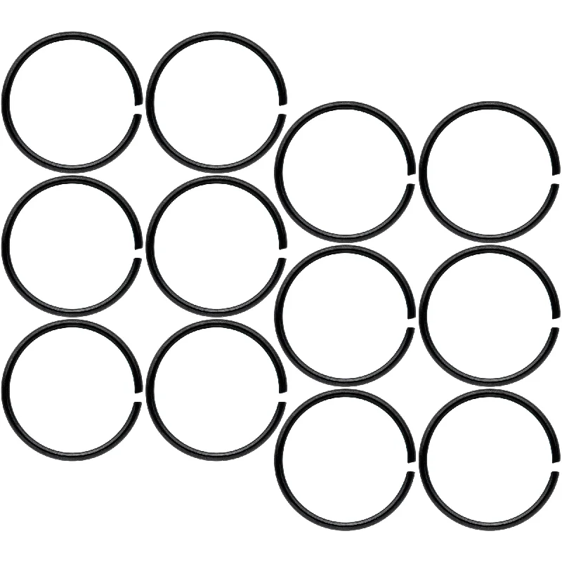 Nose Rings for Party Look -22 Gauge 5/16 Black Anodized Seamless Circular Ring Set of 12 Nose Rings for Party Look -22 Gauge 5/16 Black Anodized Seamless Circular Ring Set of 12