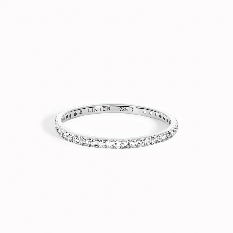 Chic Women's Rings for Fashion-Forward Looks-Eternity Ring Silver - Olivia