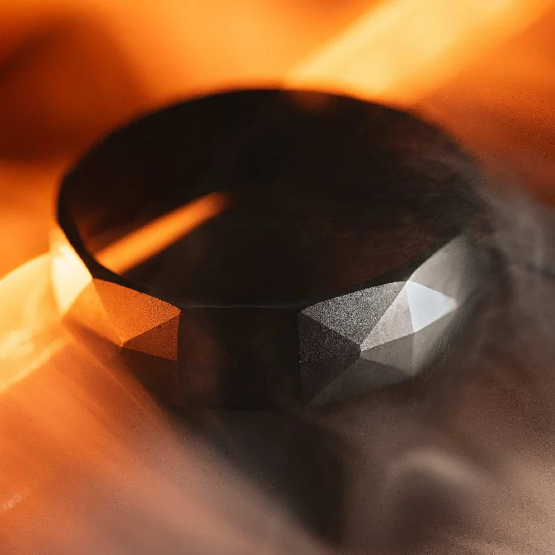 Top Men's Rings – Crafted for Every Style  Matte Black Delta Ceramic Ring