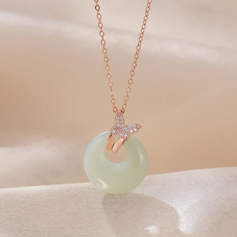 Shop Classic Women's Necklaces & Pendants with a Modern Twist-Buddha Stones 925 Sterling Silver Natural Hetian Jade Zircon Butterfly Luck Necklace Pendant Shop Classic Women's Necklaces & Pendants with a Modern Twist-Buddha Stones 925 Sterling Silver Natural Hetian Jade Zircon Butterfly Luck Necklace Pendant