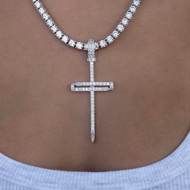 Shop Classic Women's  Necklaces & Pendants with a Modern Twist-Large Nail Cross Pendant