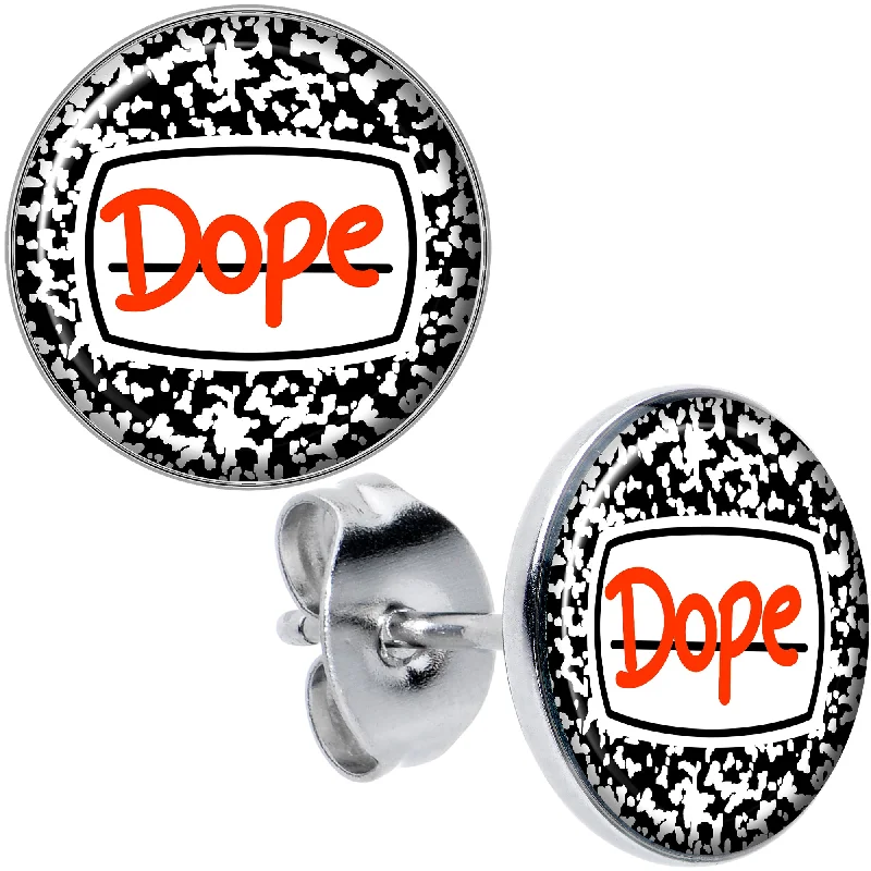 Women's Earrings – Elegant Designs for Every Personality--Dope Composition Notebook Stud Earrings Women's Earrings – Elegant Designs for Every Personality--Dope Composition Notebook Stud Earrings