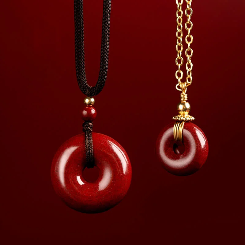 Shop Classic Women's Necklaces & Pendants with a Modern Twist-Buddha Stones Cinnabar Peace Buckle Calm Blessing Necklace Pendant Shop Classic Women's Necklaces & Pendants with a Modern Twist-Buddha Stones Cinnabar Peace Buckle Calm Blessing Necklace Pendant