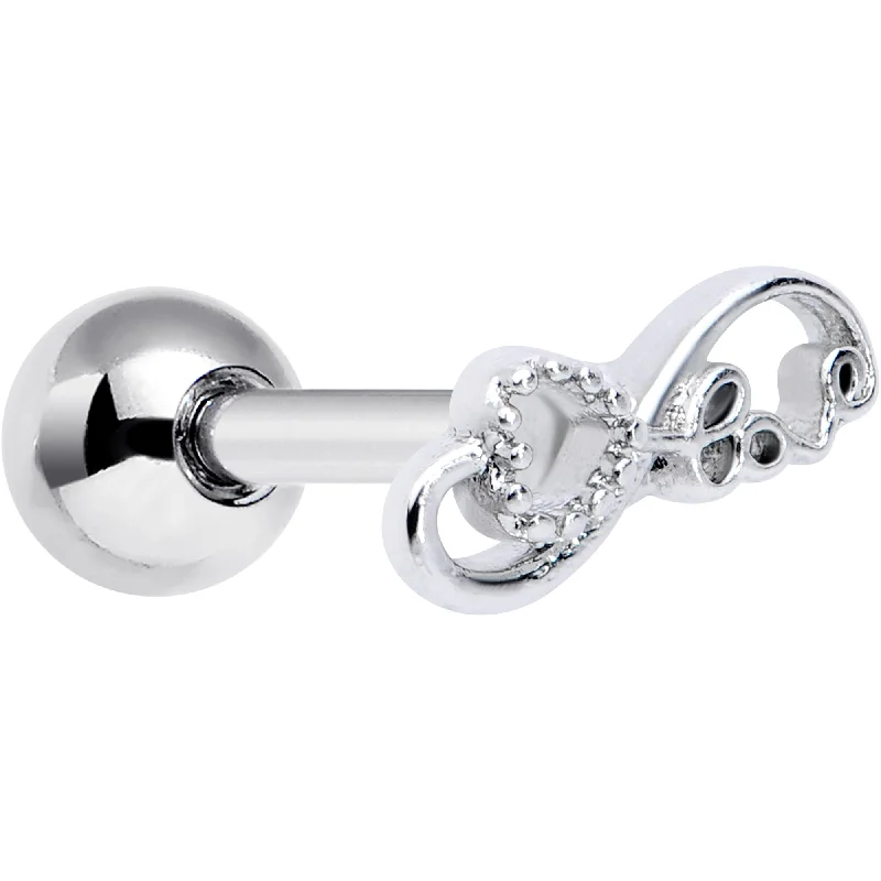 Women's Earrings – Elegant Designs for Every Personality--16 Gauge 1/4 Infinity Heart Valentines Day Cartilage Tragus Earring Women's Earrings – Elegant Designs for Every Personality--16 Gauge 1/4 Infinity Heart Valentines Day Cartilage Tragus Earring