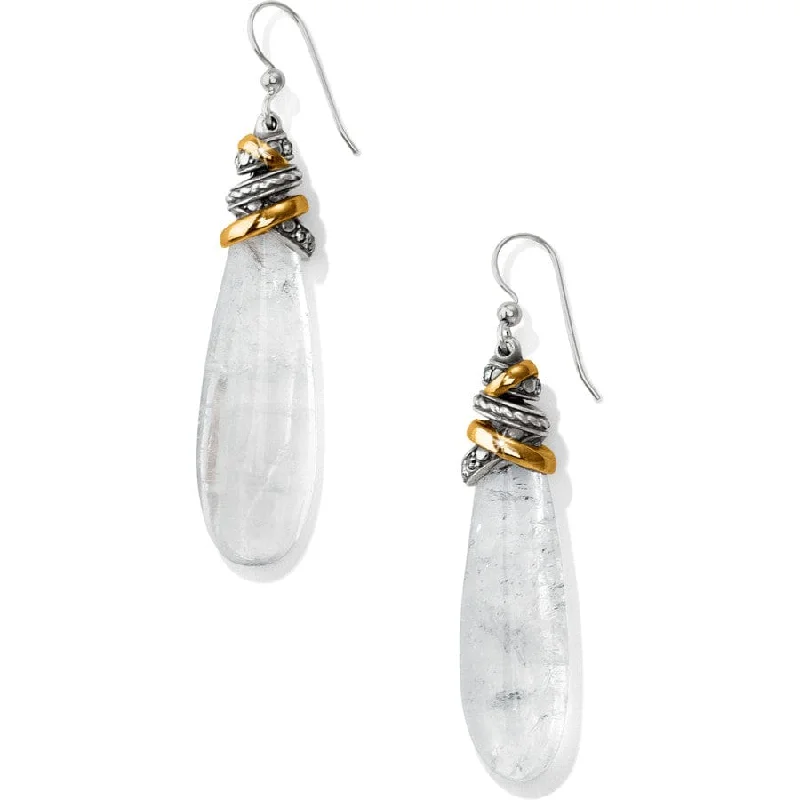 Women's Earrings – Elegant Designs for Every Personality--Neptune's Rings Pyramid Crystal French Wire Earrings