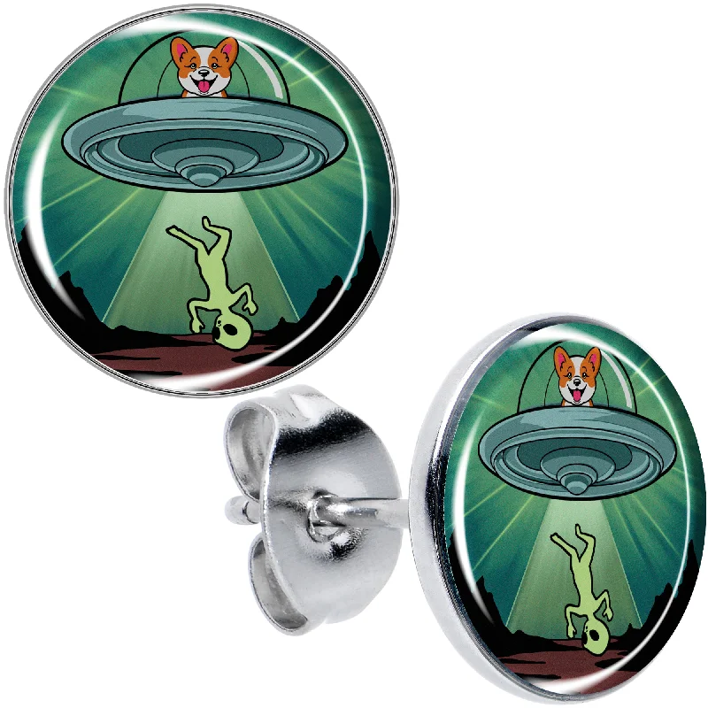 Women's Earrings – Elegant Designs for Every Personality--Reverse Alien UFO Abduction Stud Earrings Women's Earrings – Elegant Designs for Every Personality--Reverse Alien UFO Abduction Stud Earrings