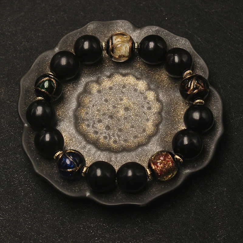 Personalized Beaded Bracelets for Men-Buddha Stones Western Soapberry Incense Ash Liuli Glass Bead Wealth Bracelet Personalized Beaded Bracelets for Men-Buddha Stones Western Soapberry Incense Ash Liuli Glass Bead Wealth Bracelet