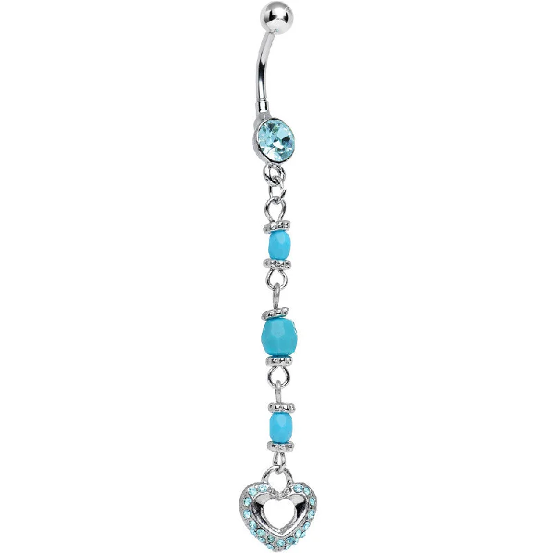 Designer Belly Rings with Creative Details -Southwestern Style 4 Dangling Turquoise Belly Button Ring Designer Belly Rings with Creative Details -Southwestern Style 4 Dangling Turquoise Belly Button Ring