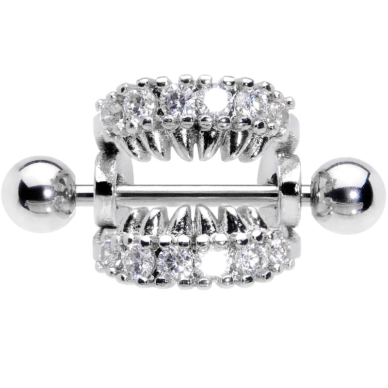 Women's Earrings – Elegant Designs for Every Personality--16 Gauge 1/2 Clear CZ Gem Scary Monster Fangs Cartilage Cuff Women's Earrings – Elegant Designs for Every Personality--16 Gauge 1/2 Clear CZ Gem Scary Monster Fangs Cartilage Cuff