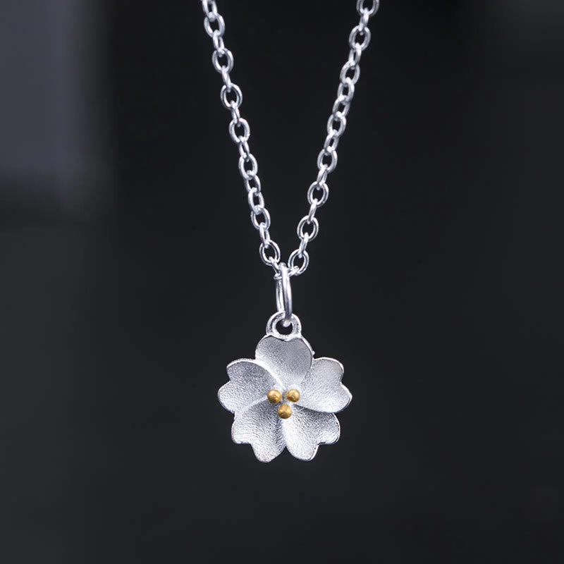 Shop Classic Women's Necklaces & Pendants with a Modern Twist-Buddha Stones 925 Sterling Silver Cherry Blossom Flower Blessing Necklace Pendant Shop Classic Women's Necklaces & Pendants with a Modern Twist-Buddha Stones 925 Sterling Silver Cherry Blossom Flower Blessing Necklace Pendant