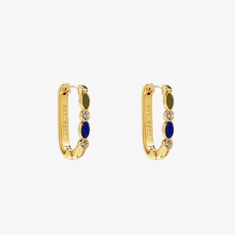 Women's Earrings – Elegant Designs for Every Personality--Stone Hoop Earrings