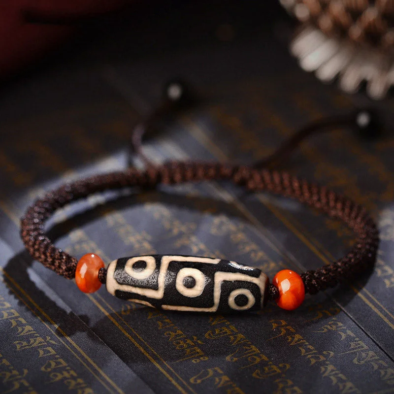 Unique Charm Bracelets for Men-Buddha Stones Tibetan Nine-Eye Dzi Bead Prosperity String Bracelet Unique Charm Bracelets for Men-Buddha Stones Tibetan Nine-Eye Dzi Bead Prosperity String Bracelet