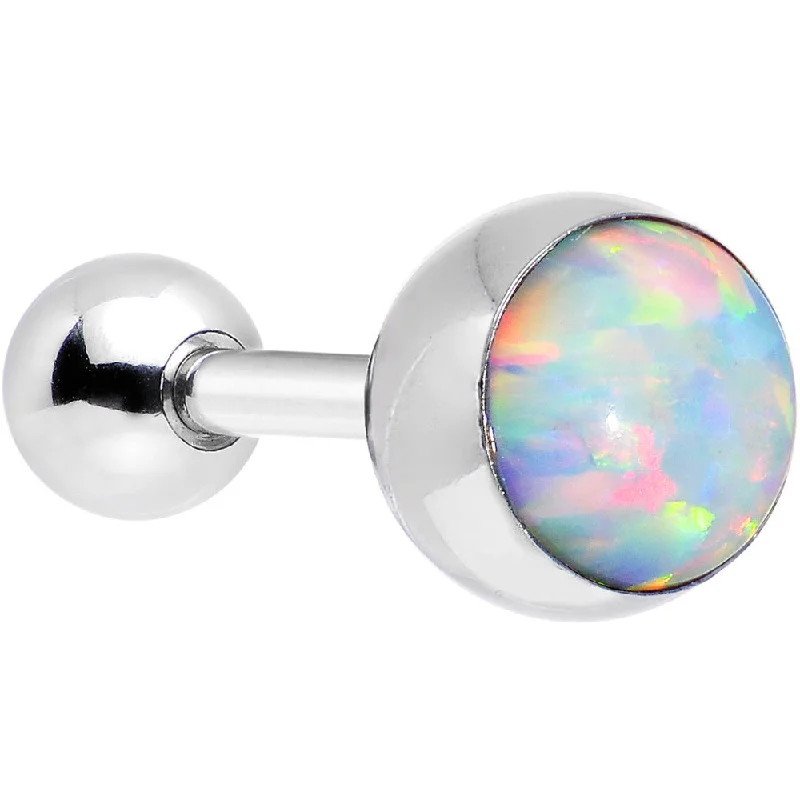 Women's Earrings – Elegant Designs for Every Personality--16 Gauge 6mm Imitation White Opal Tragus Cartilage Earring