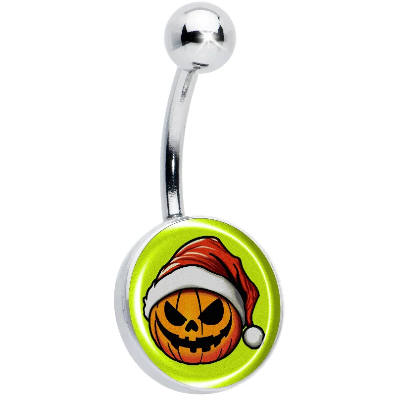 Comfortable Belly Rings for Active Fashionistas -Christmas Holiday Santa Hat Pumpkin Belly Ring Comfortable Belly Rings for Active Fashionistas -Christmas Holiday Santa Hat Pumpkin Belly Ring