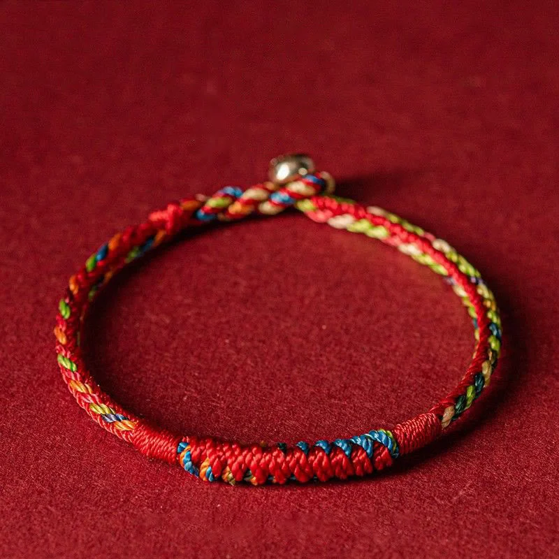 Engraved Personalized Cuff Bracelets for Men-Buddha Stones Handmade Five Color Thread Protection Bracelet Engraved Personalized Cuff Bracelets for Men-Buddha Stones Handmade Five Color Thread Protection Bracelet