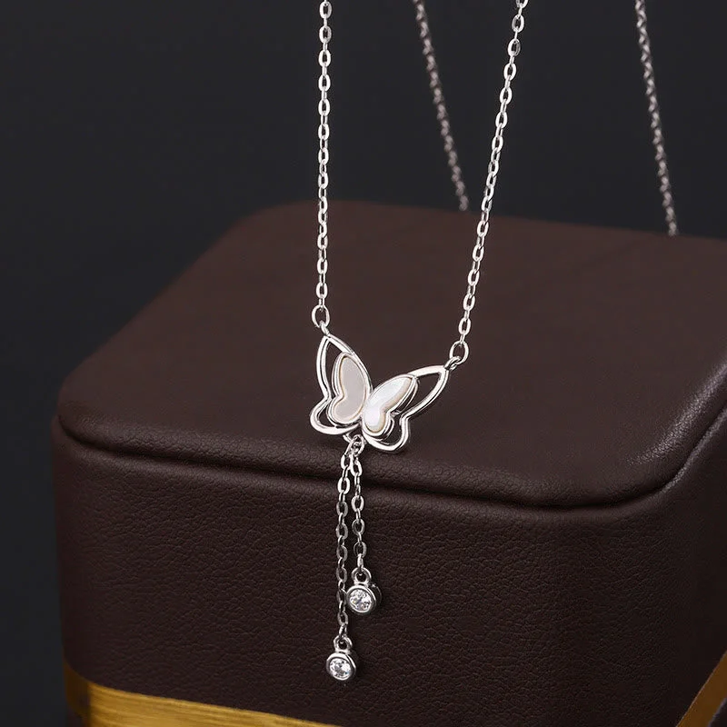 Shop Classic Women's Necklaces & Pendants with a Modern Twist-Buddha Stones 999 Sterling Silver Tridacna Stone Butterfly Calm Necklace Pendant Shop Classic Women's Necklaces & Pendants with a Modern Twist-Buddha Stones 999 Sterling Silver Tridacna Stone Butterfly Calm Necklace Pendant