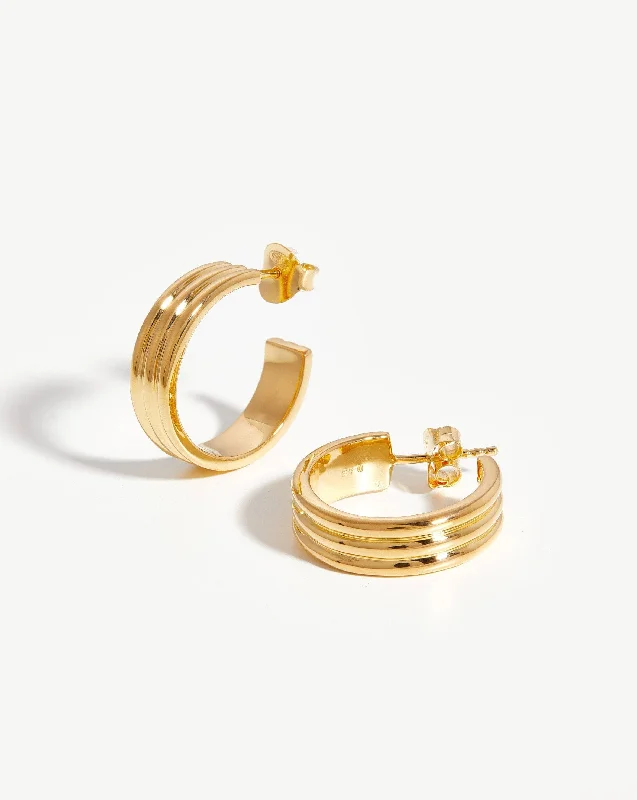 Women's Earrings – Elegant Designs for Every Personality--Ancien Hoop Earrings | 18k Gold Vermeil