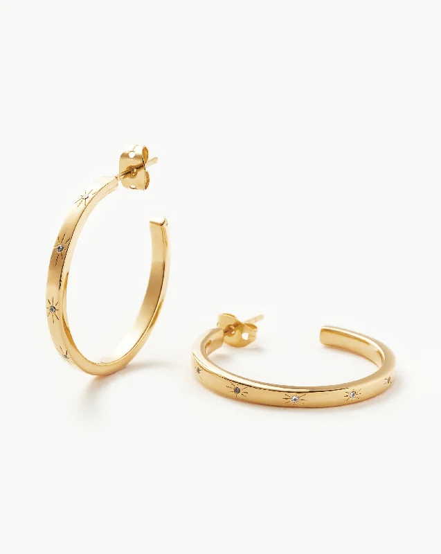 Women's Earrings – Elegant Designs for Every Personality--Interstellar Star Hoop Earrings