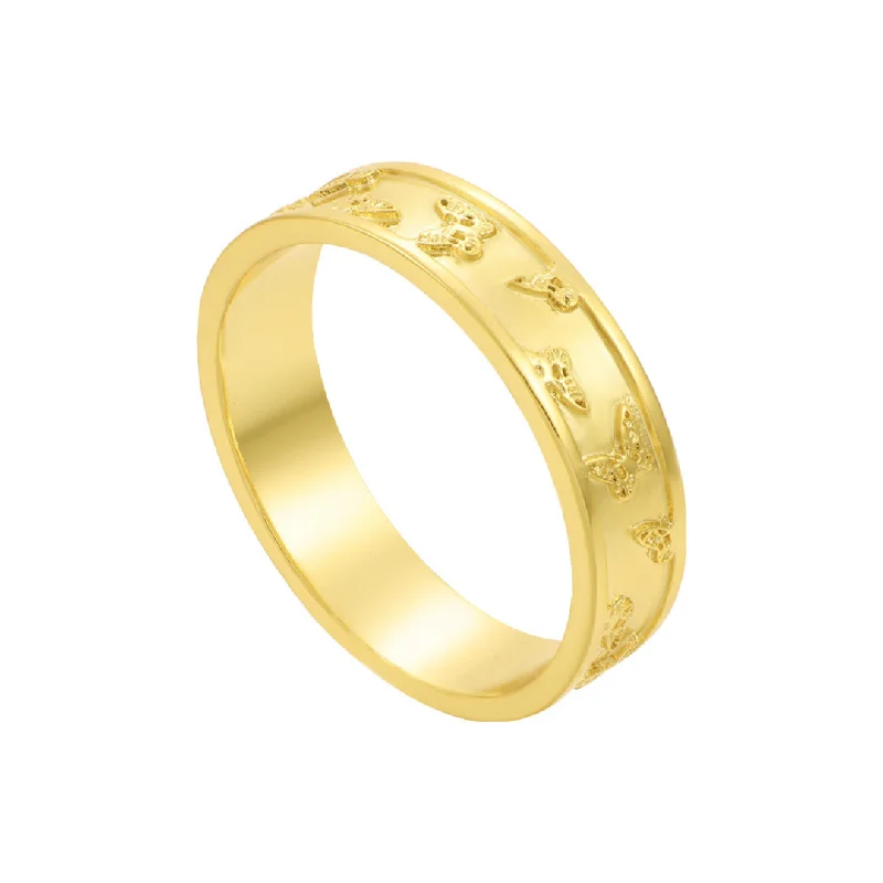 Chic Women's Rings for Fashion-Forward Looks-Butterfly Garden Ring