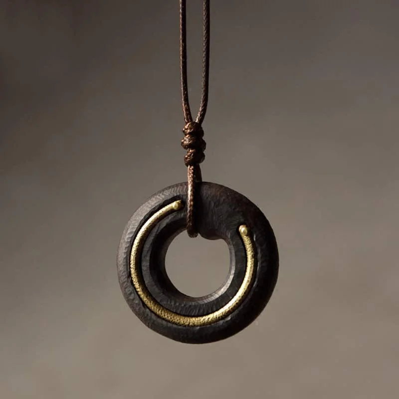 Shop Classic Women's Necklaces & Pendants with a Modern Twist-Buddha Stones Zen Circle Ebony Wood Peace Calm Necklace Pendant Shop Classic Women's Necklaces & Pendants with a Modern Twist-Buddha Stones Zen Circle Ebony Wood Peace Calm Necklace Pendant
